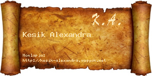 Kesik Alexandra névjegykártya